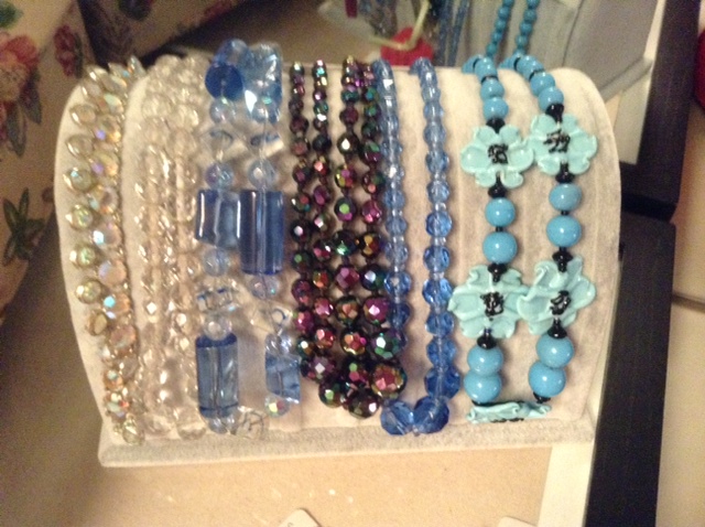 blue glass necklaces